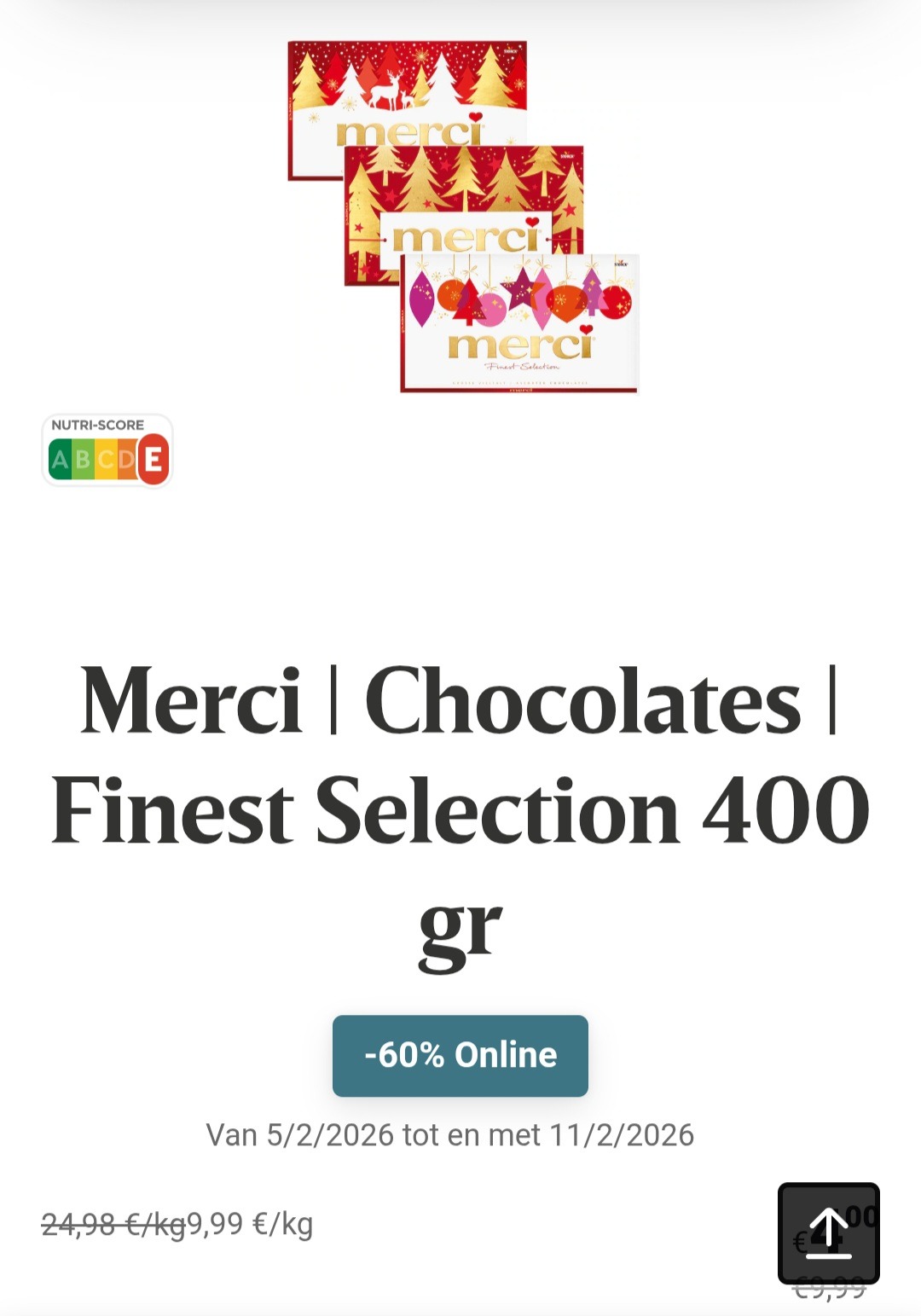 Merci Chocolates Finest Selection 400 gr -60% Online Only