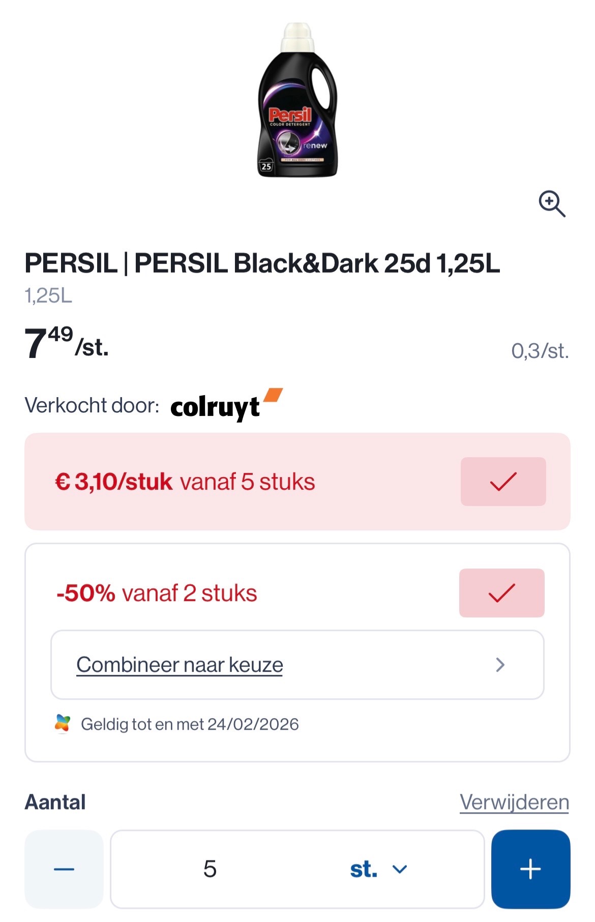 Persil Black & dark 25 d in mooie promo