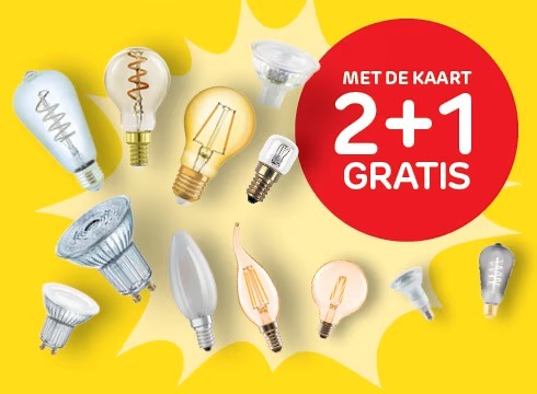 2+1 lampen bij Brico