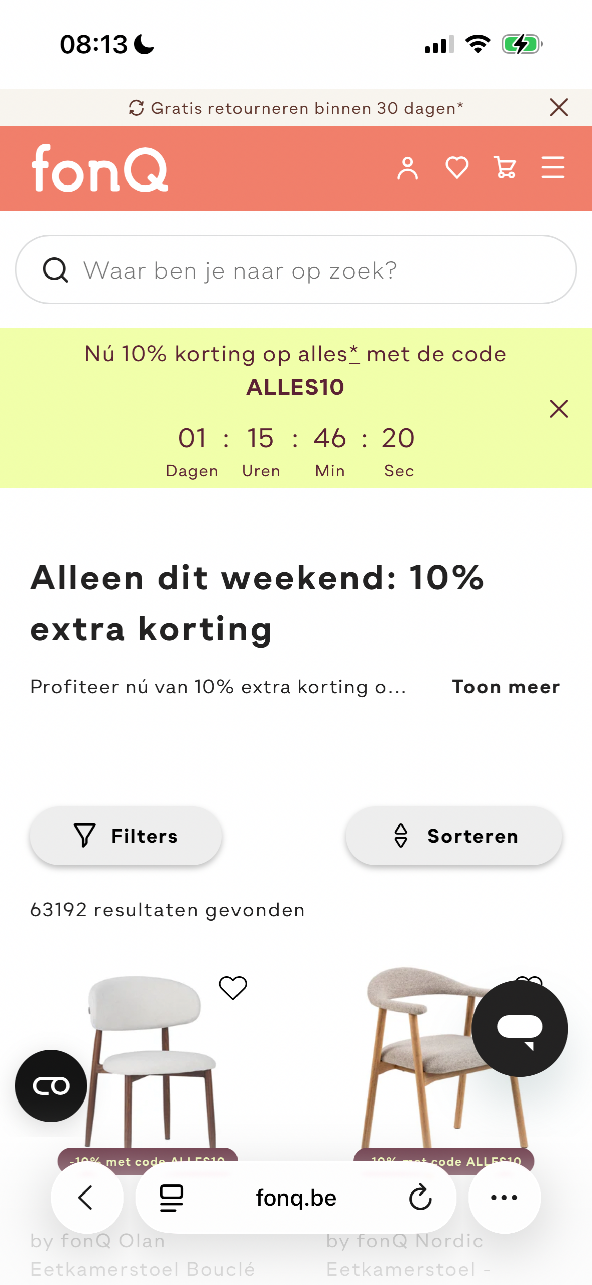 -10% op alles bij FonQ