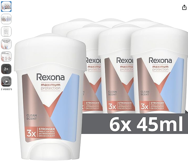 6 x Rexona stick voor vrouwen aan 20 euro