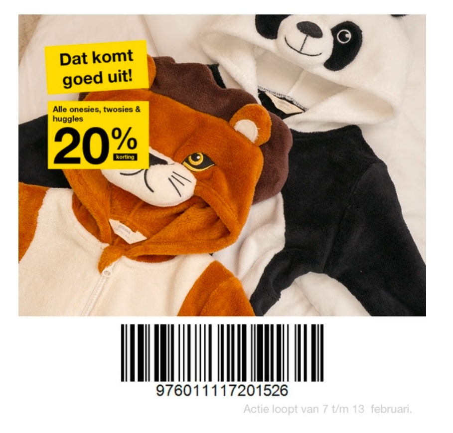 Alle onesies, twosies & huggles 20% korting