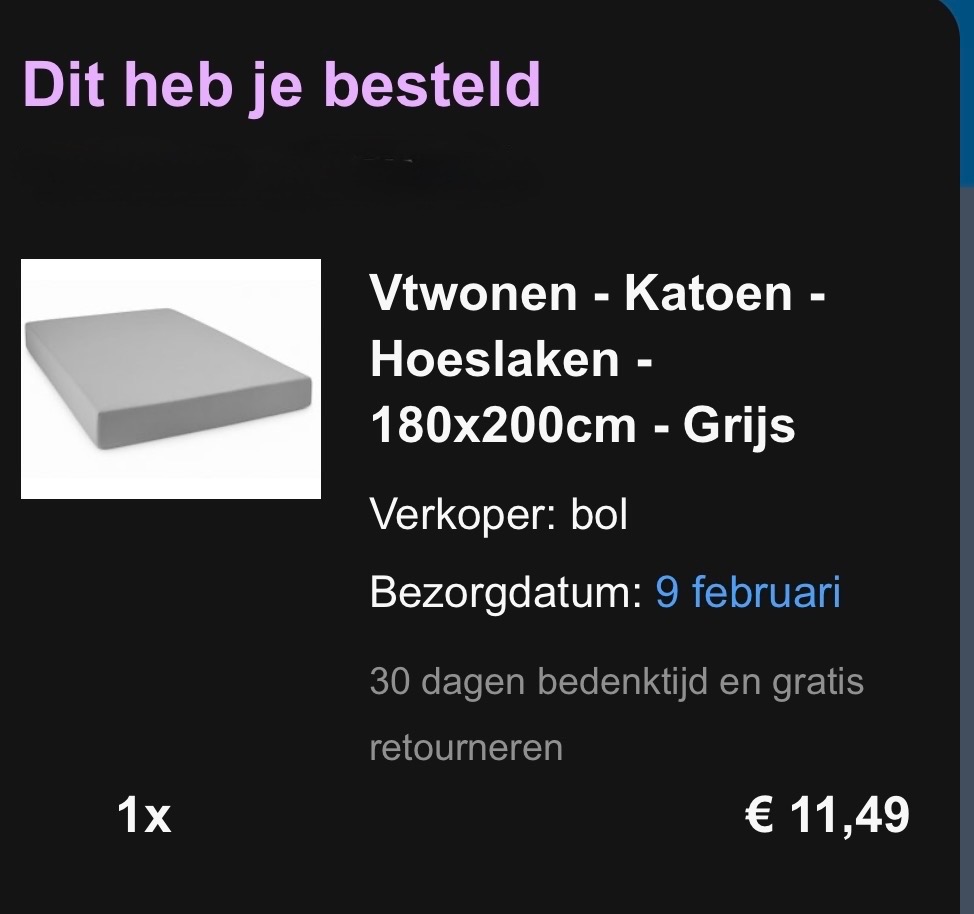 Vtwonen hoeslaken 180x200cm