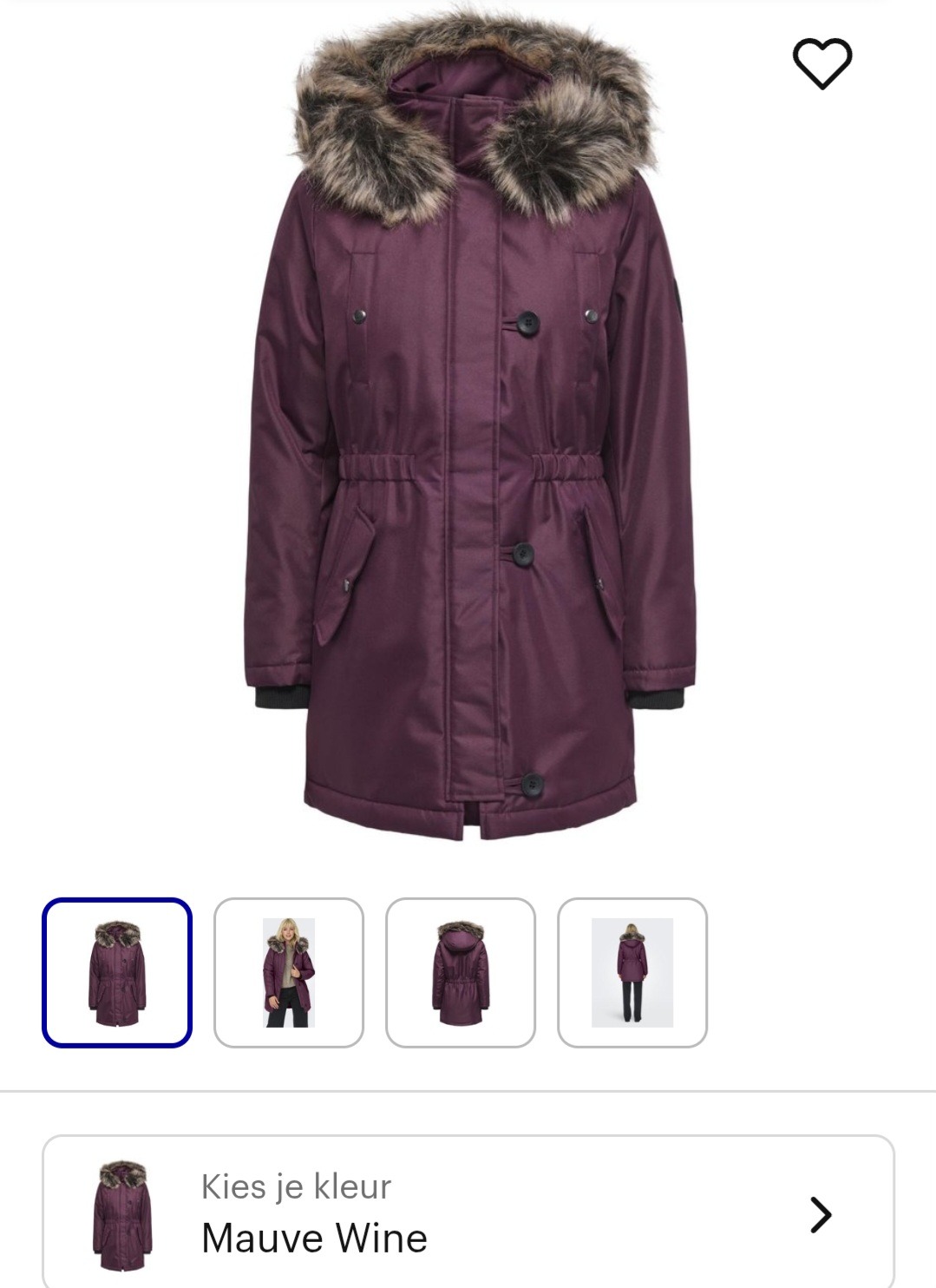 Lnly winter parka maat S -54%