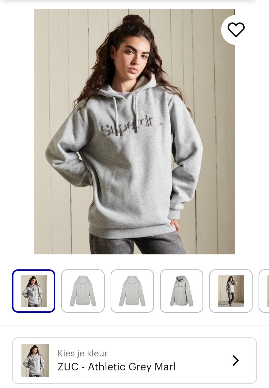 Superdry Dames Trui Source hoodie met Core Logo maat XS/S -62%