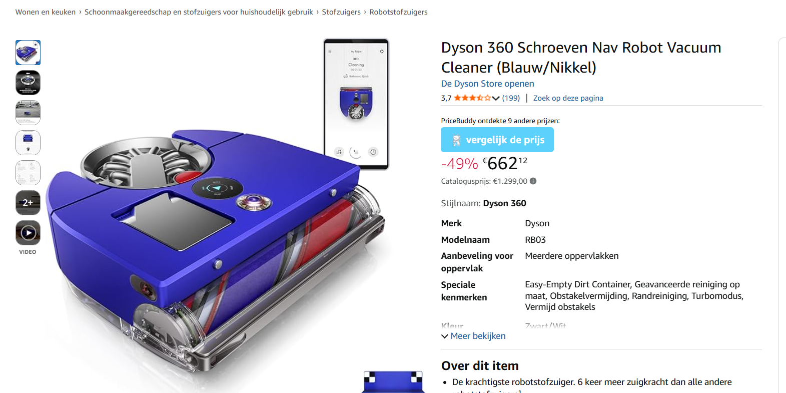 Robotstofzuiger: Dyson 360 Schroeven Nav Robot