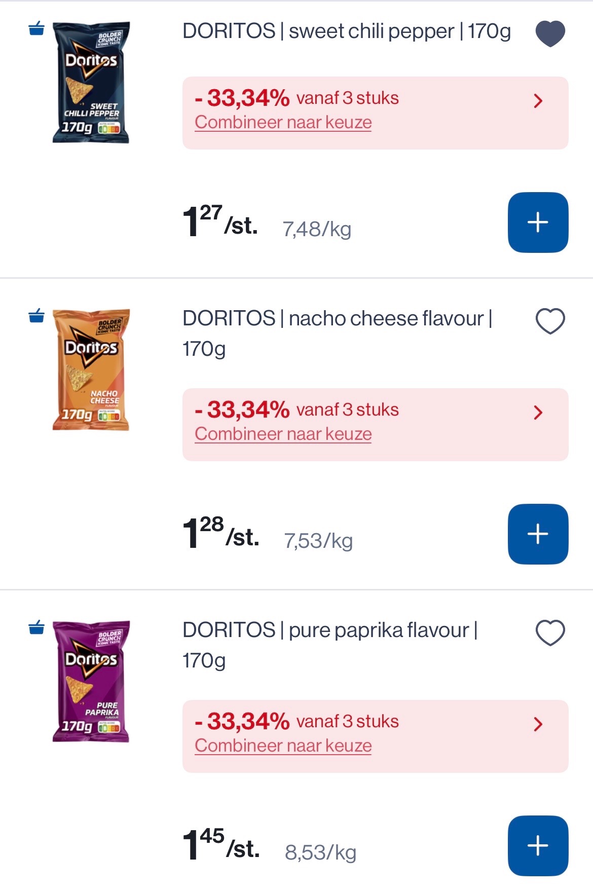 Doritos goedkoper met gratis servicekost bij Collect en Go