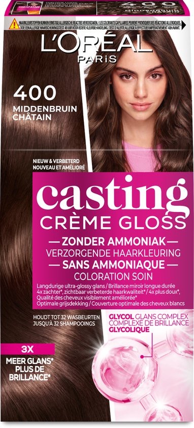 L'Oréal Paris Casting Crème Gloss 400 -Middenbruin - Haarverf -43%