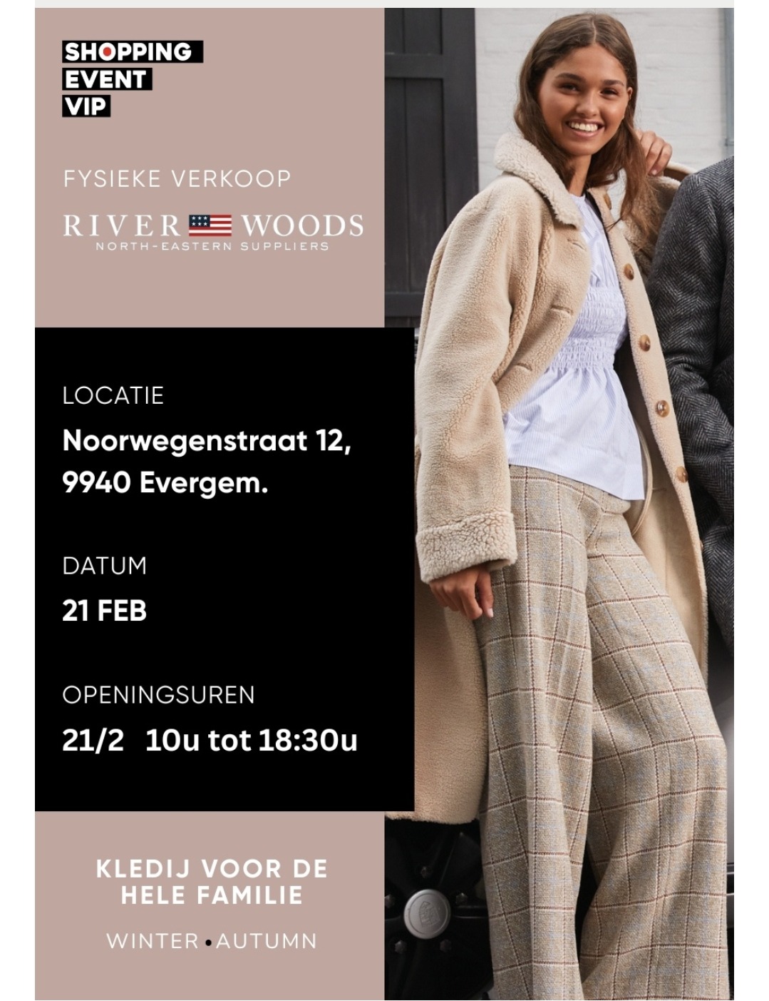 🛍️ River Woods stockverkoop