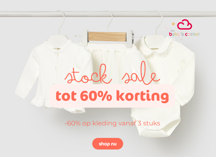 Stock sale tot -60% bij the baby's corner