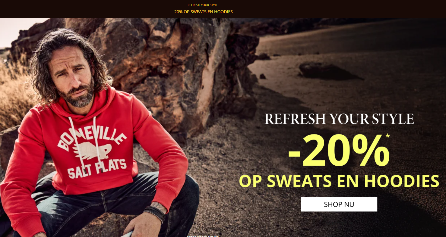 JP1880: -20% OP SWEATS EN HOODIES