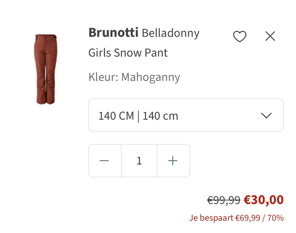 Brunotti skibroek kids