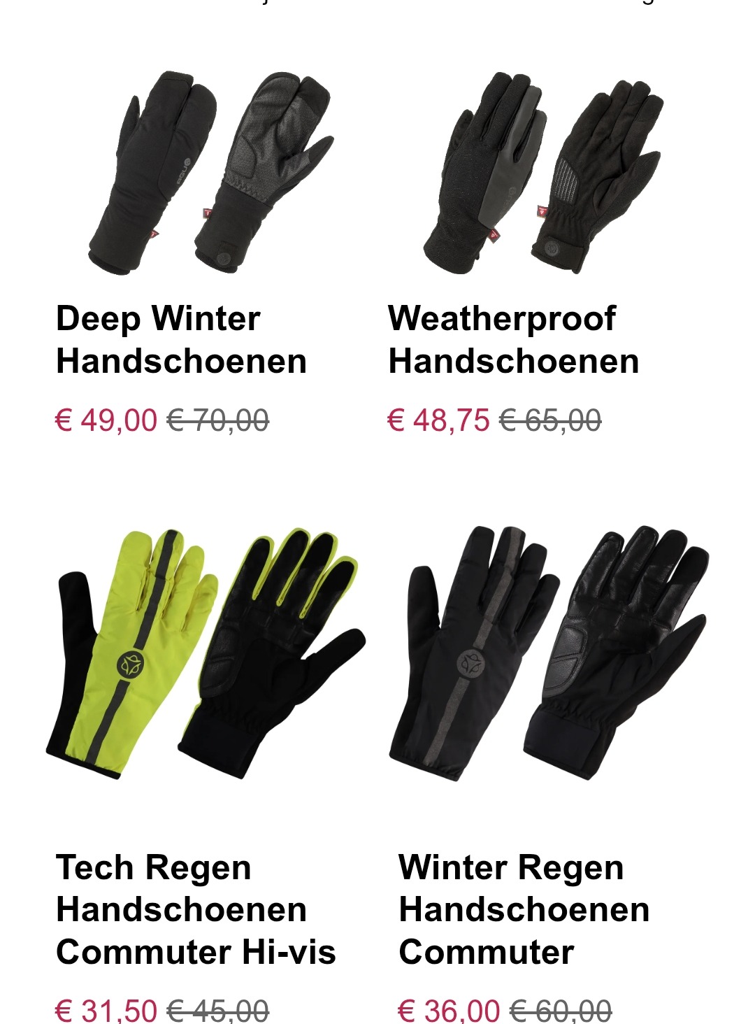 Alleen vandaag: 5% extra op sale handschoenen