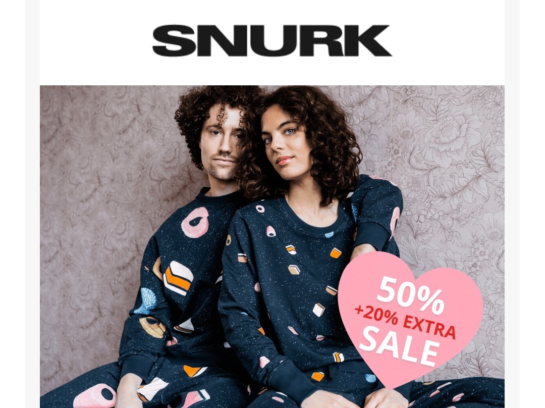 Tot 70% + 20% bij Snurk 😴😴😴