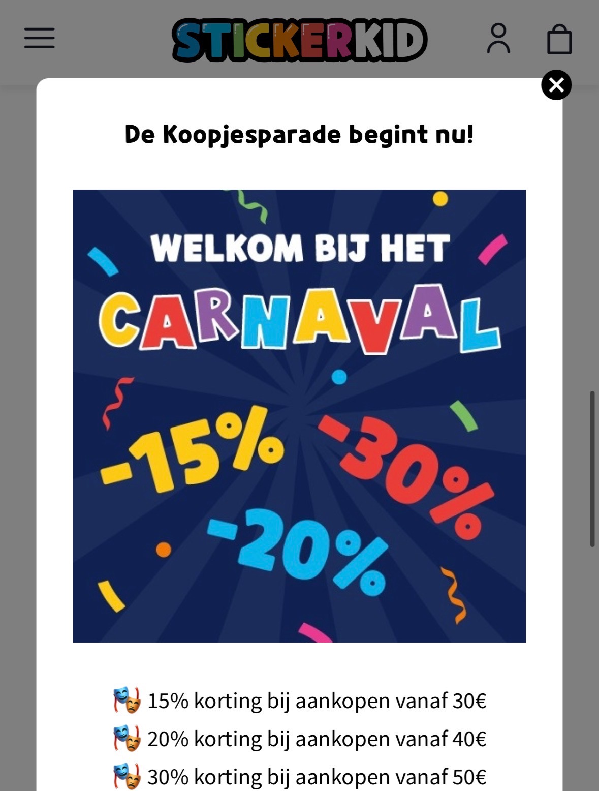 Kortingscode stickerkid