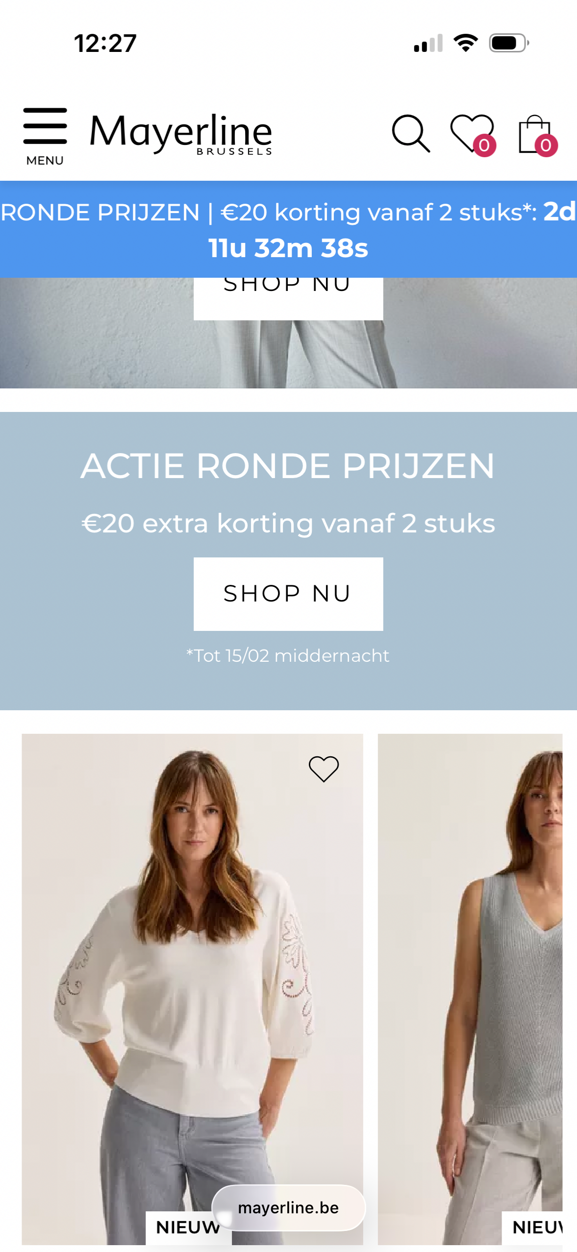 -€20 bij Mayerline