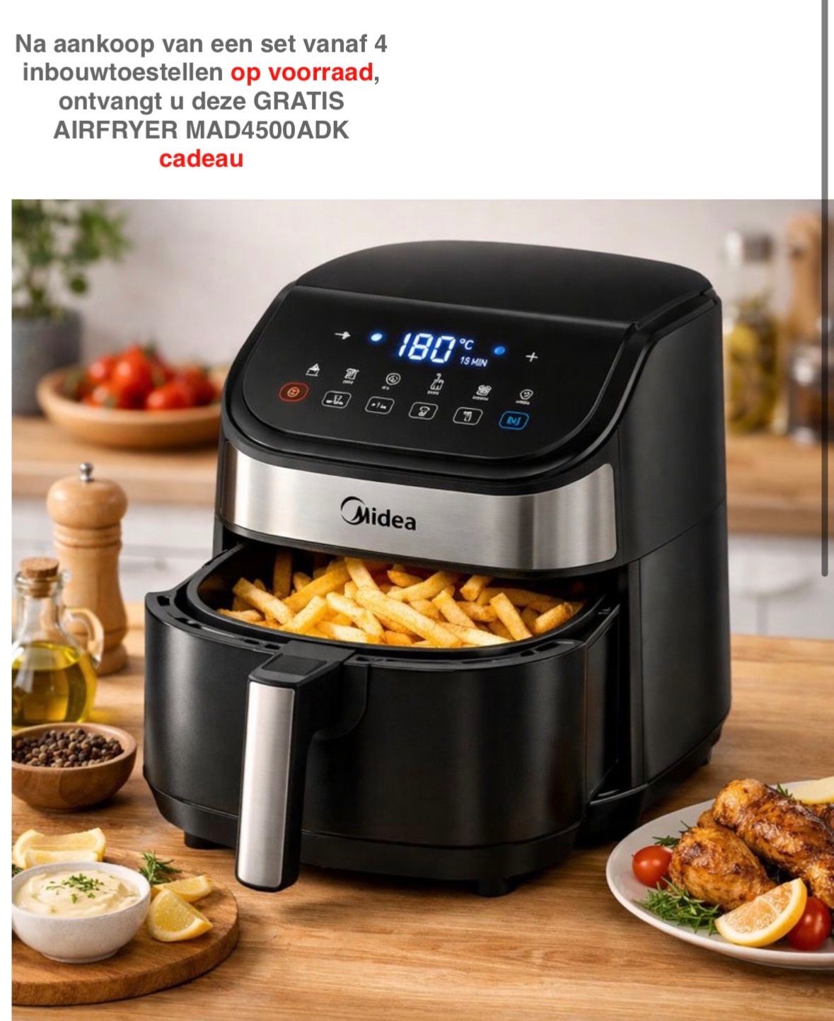 Gratis airfryer bij aankoop
