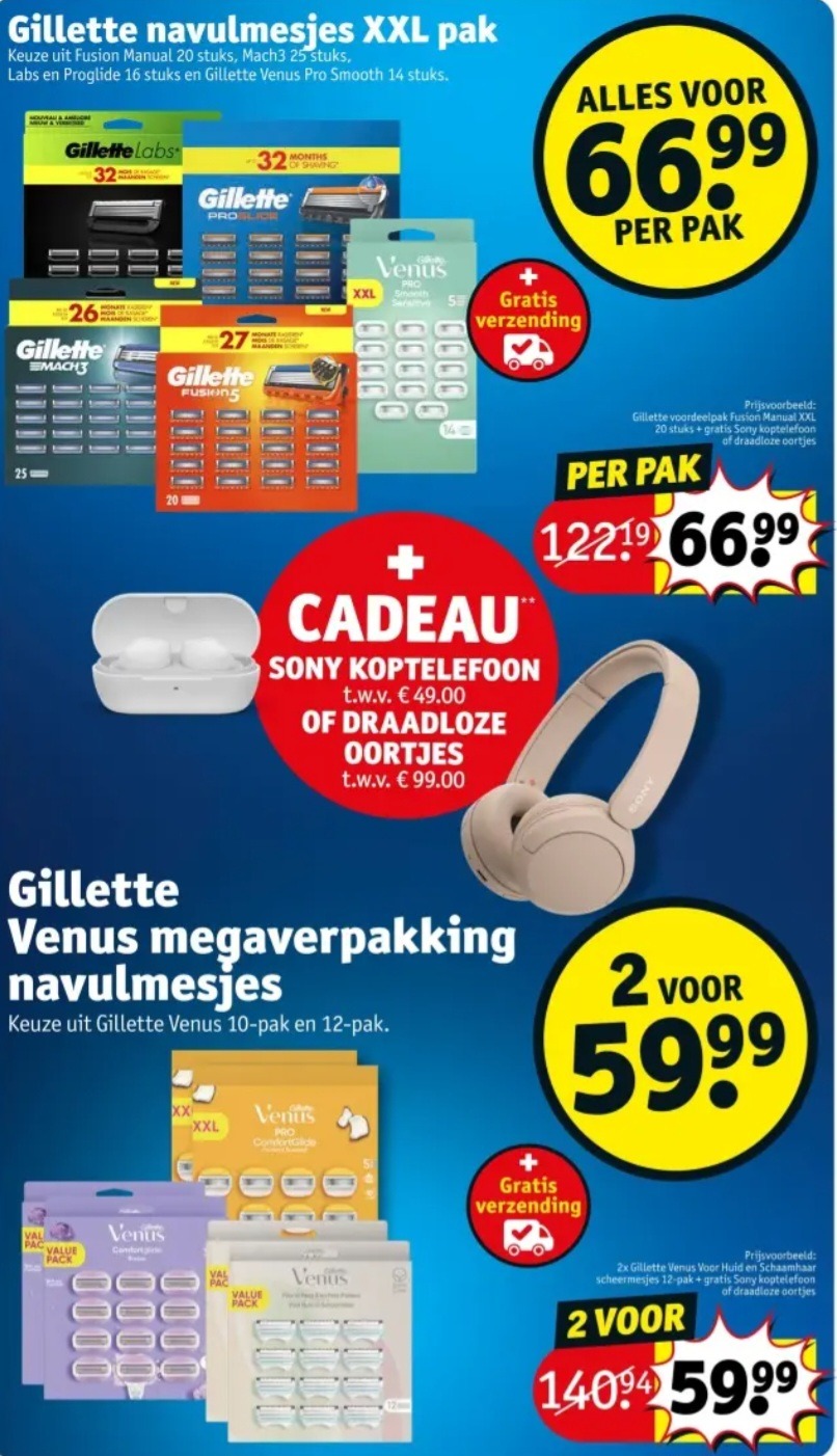 gratis sony koptelefoon of draadloze oortjes