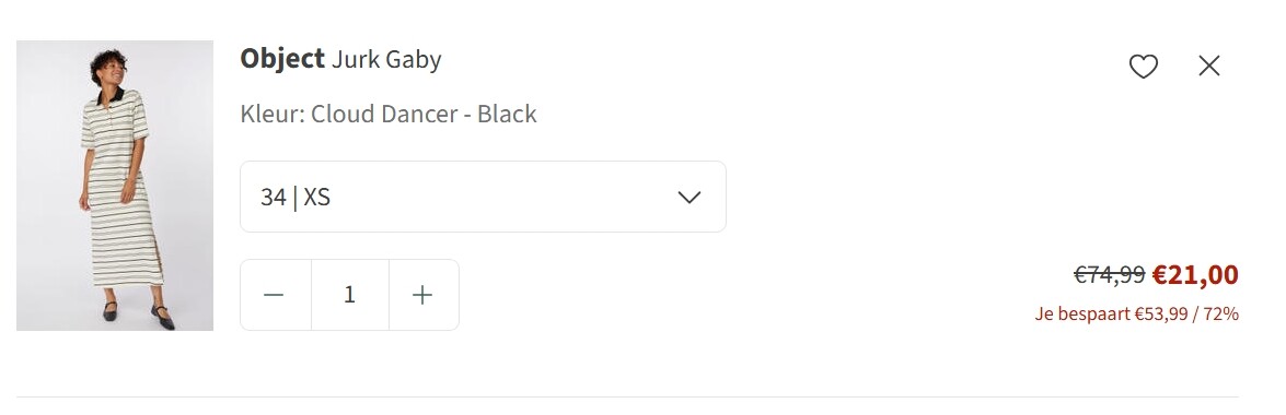 Object jurk Gaby -72% bij as adventure