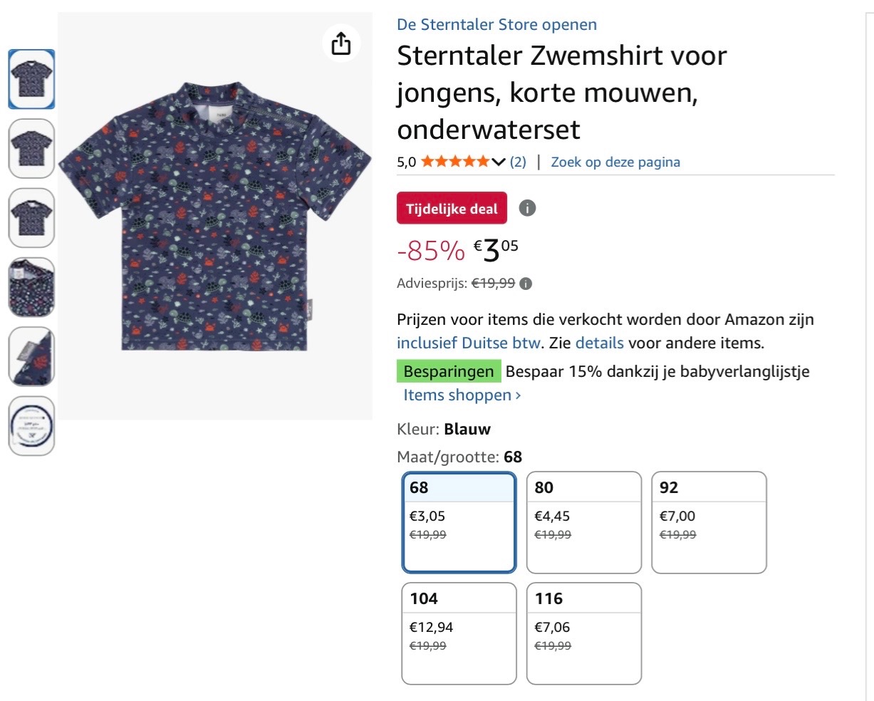 Zwemshirt voor jongens tot -85%