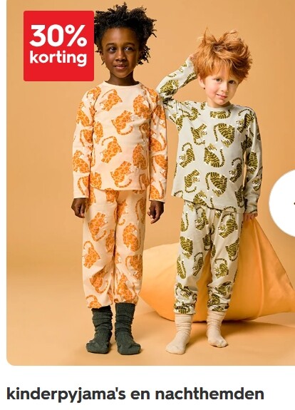 Kinder pyjama’s en nachthemden -30% bij HEMA