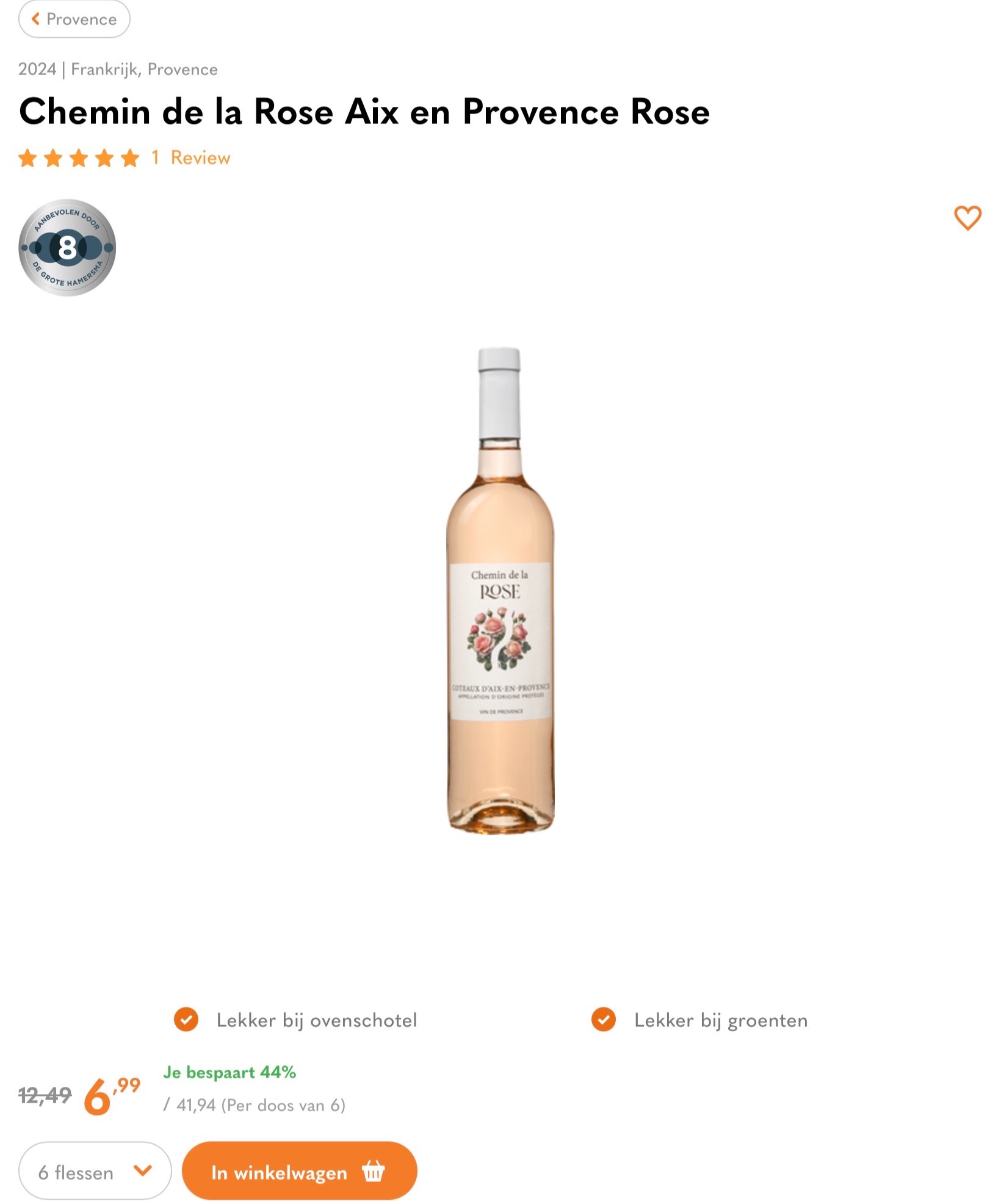 Wijnvoordeel Rosé -44%
