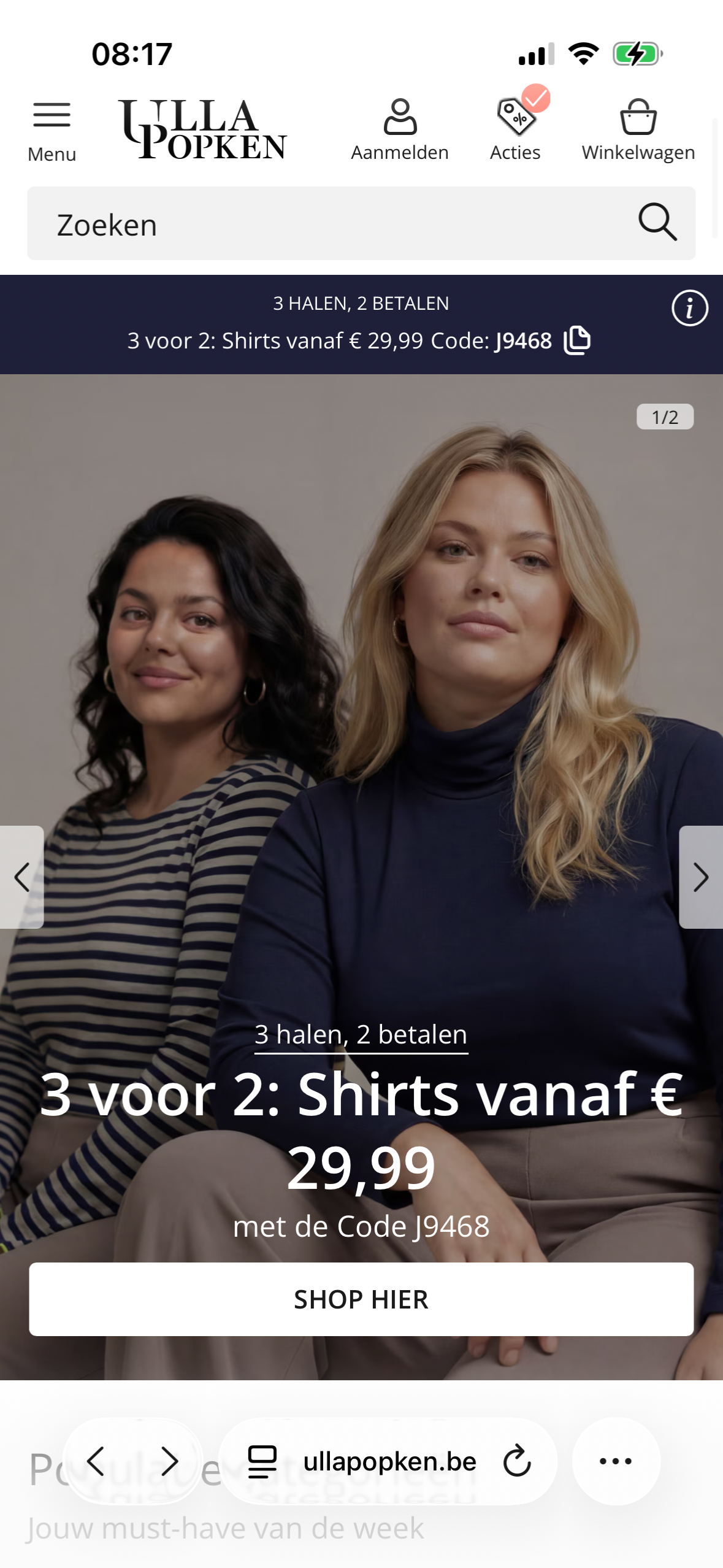 Shirt actie