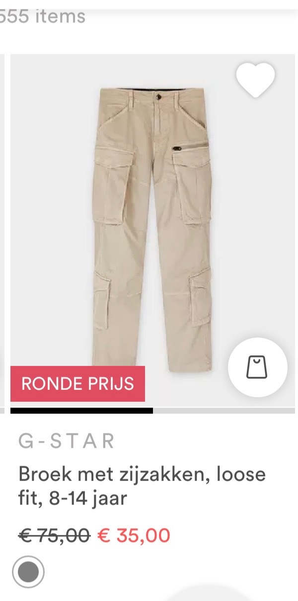 Broek met zijzakken 8-14 jaar voor 35€