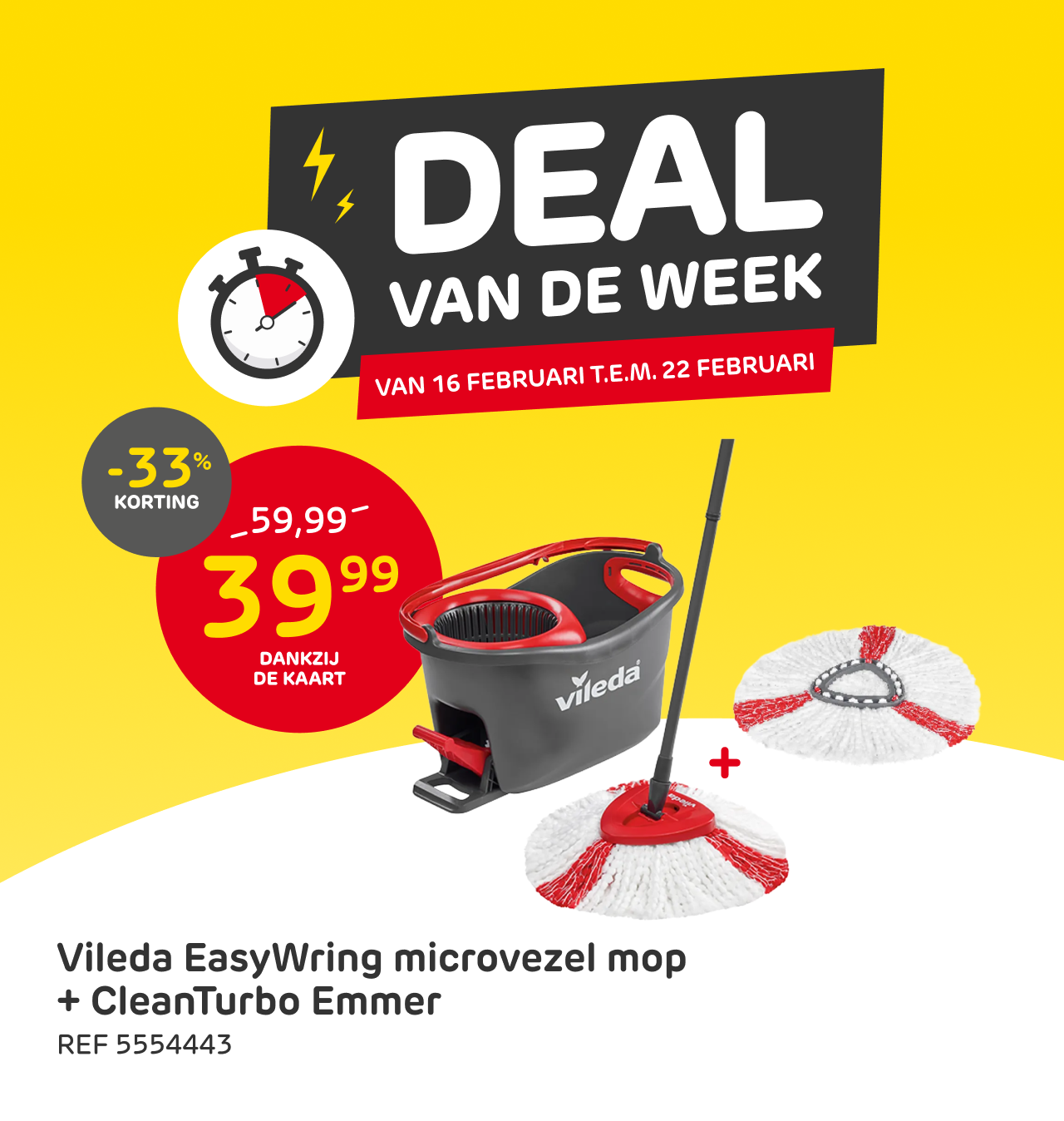 Vileda microvezeldweil EasyWring + emmer CleanTurbo