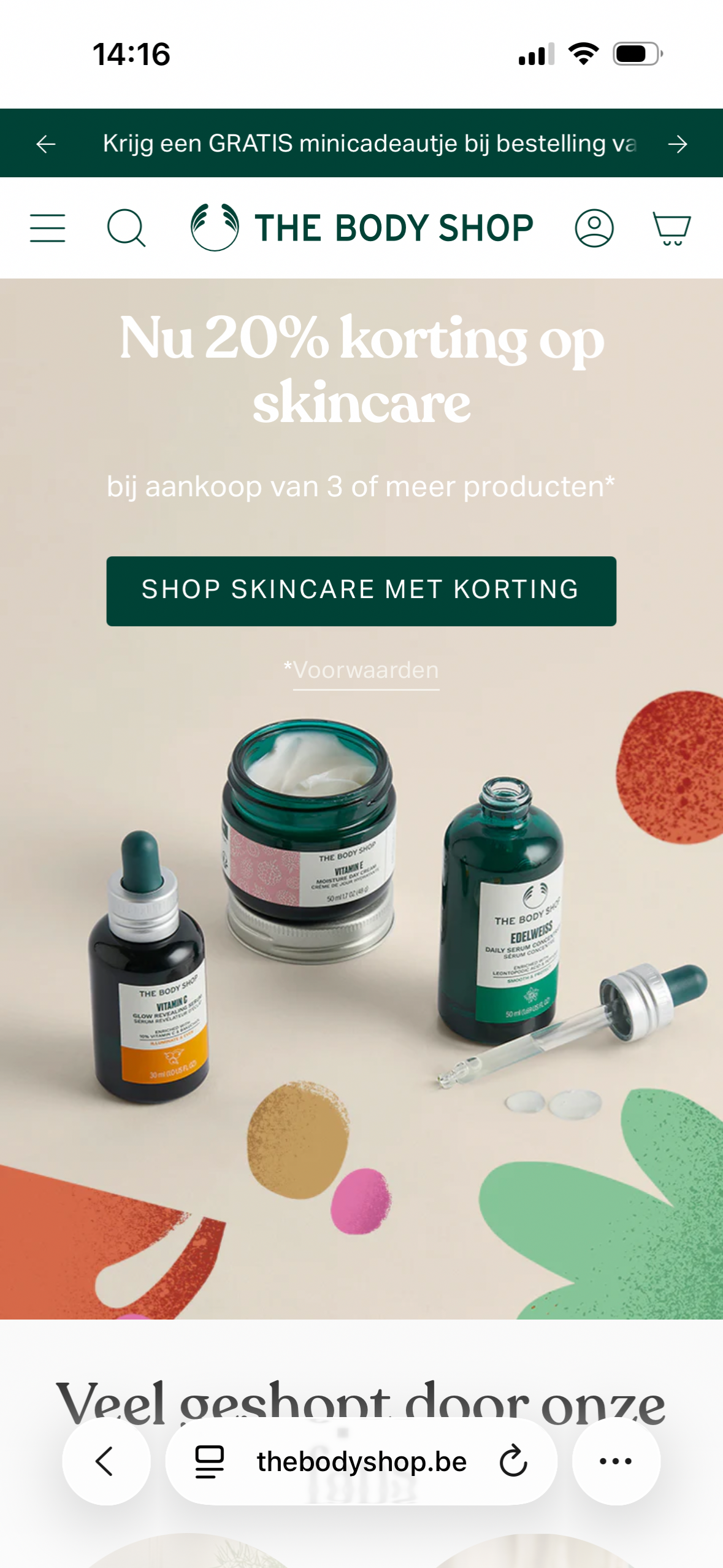 Actie Skincare producten