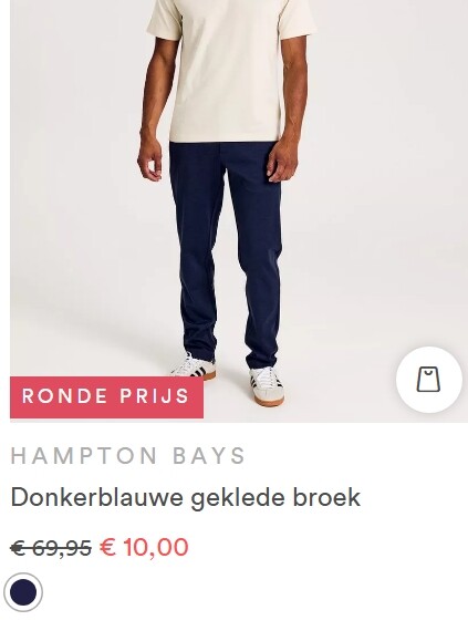 Donkerblauwe geklede broek voor slechts 10€ en gehaakte trui - 70%