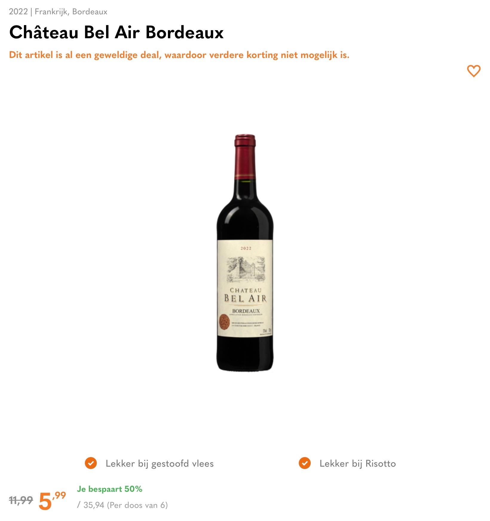 Château Bel Air, Bordeaux 2022 -50%