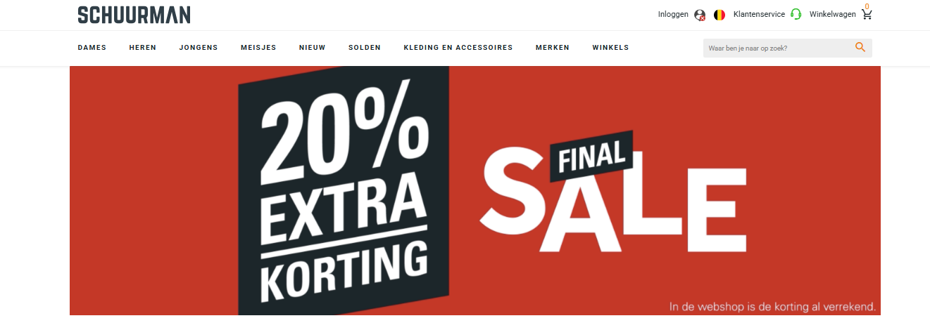 Schuurman schoenen: 20% extra op de sale