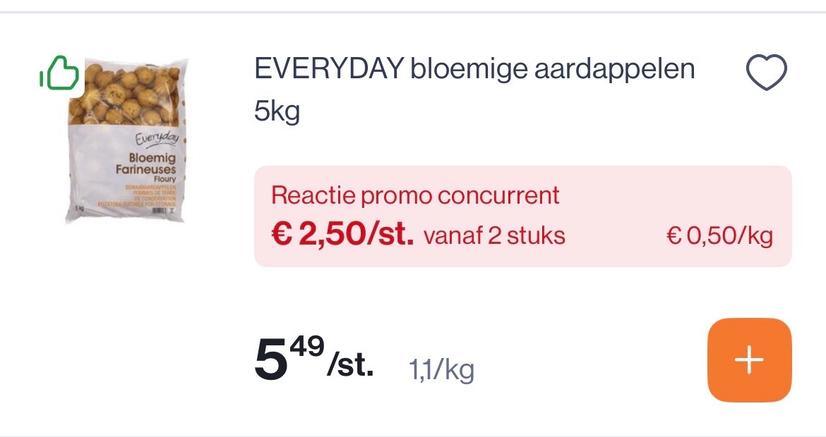 Aardappelen en wortelen goedkoper bij Colruyt