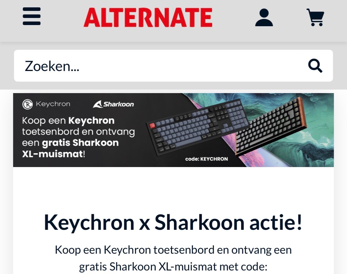 gratis Keychron muismat bij aankoop