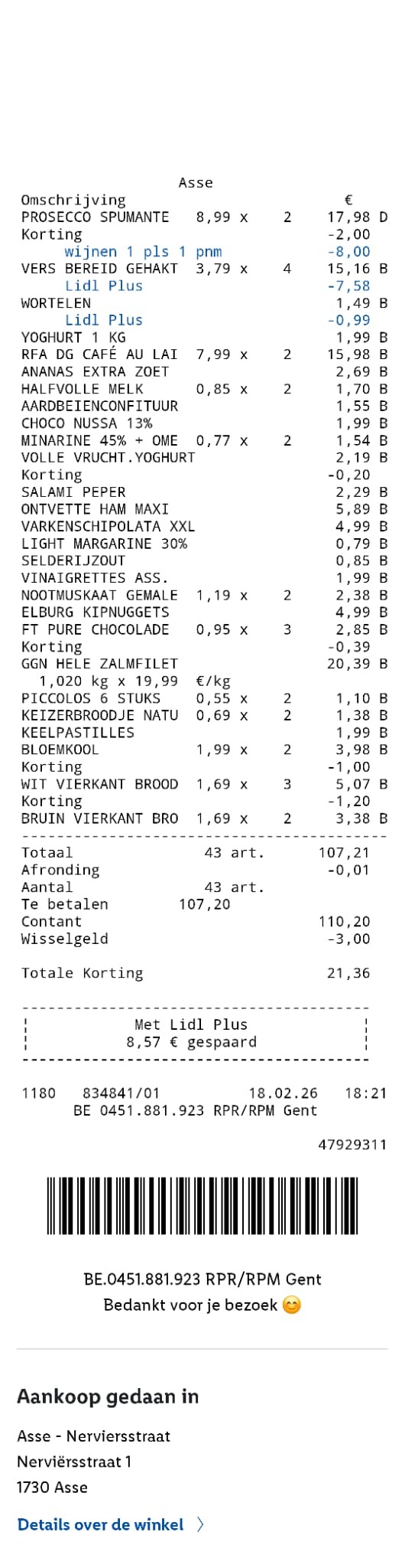 Lidl 1 + 1 koopjes