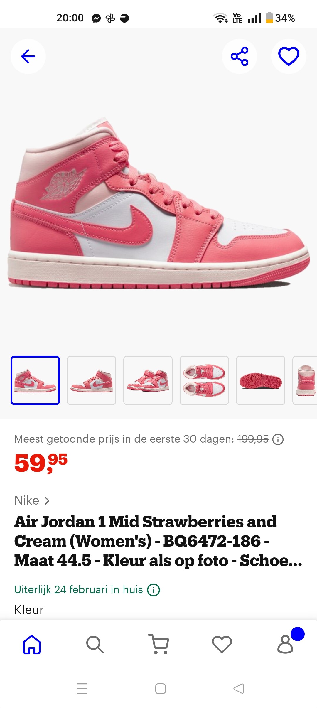 Nike sneakers maat 44,5