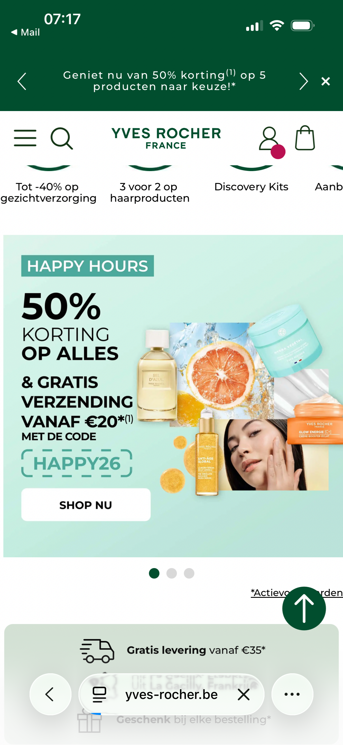 Happy hours Yves Rocher