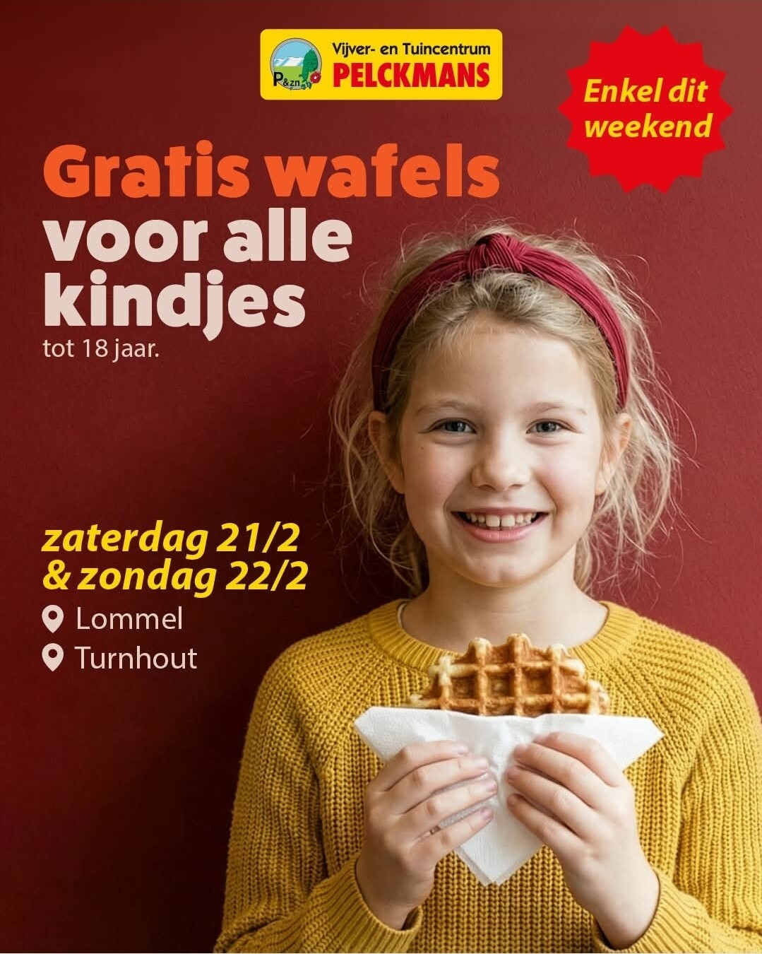 Gratis wafels voor alle kindjes