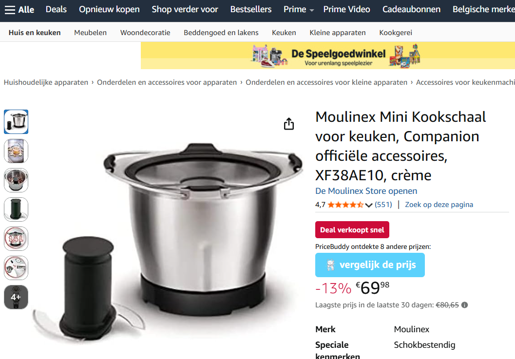 Moulinex Mini Kookschaal