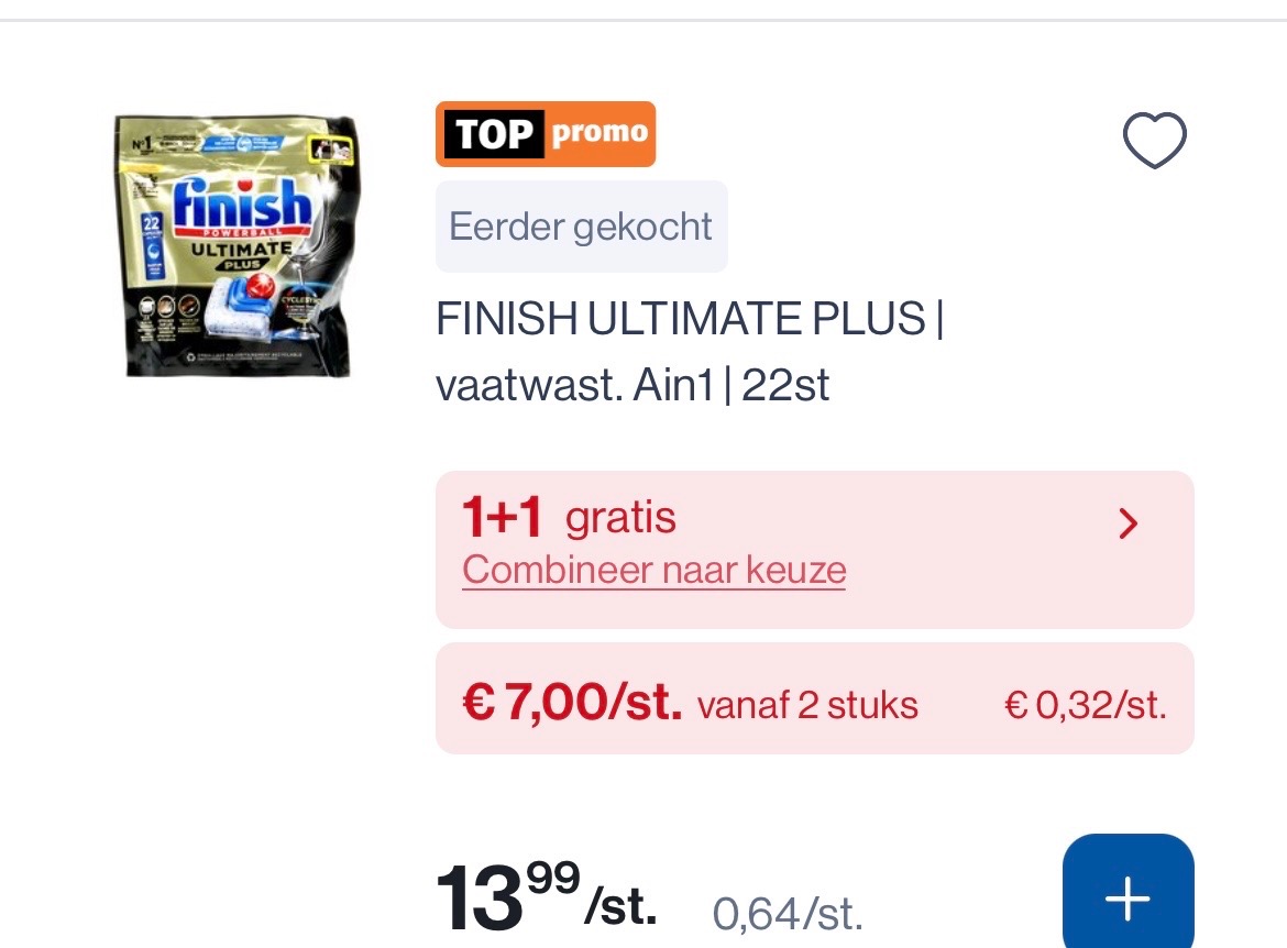 Finish vaatwas producten in mooie korting