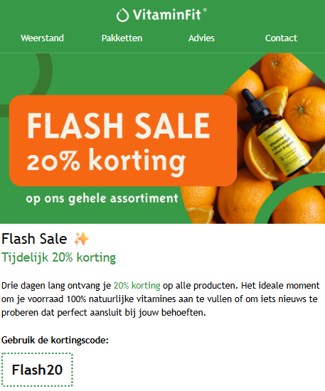 Vitaminfit: 20% korting
