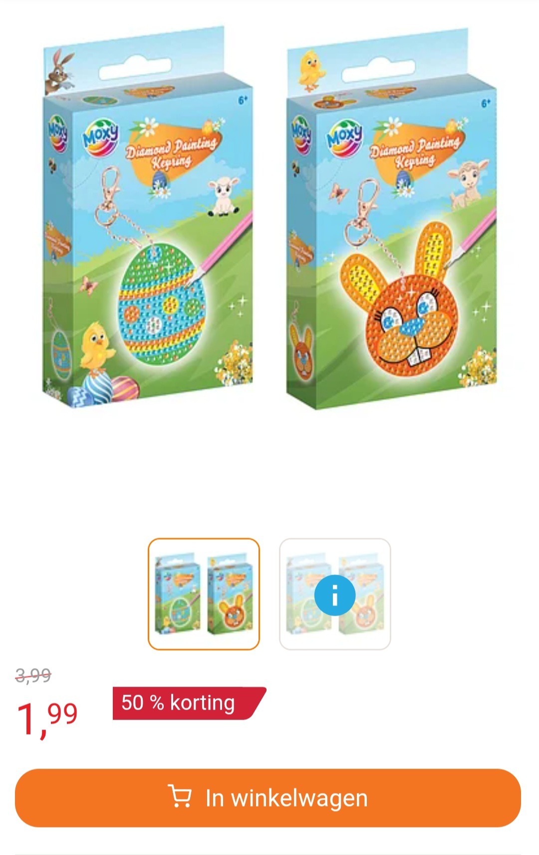 Diamond Painting Sleutelhanger Maken Pasen -50%