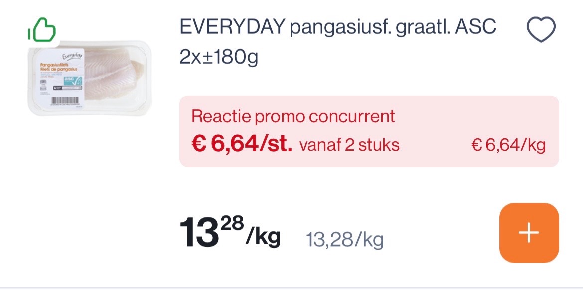 Everyday Pangasiusfilet graatloos -50%