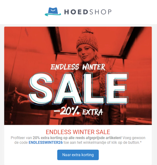 Hoedshop: 20% extra korting reeds afgeprijsde artikelen