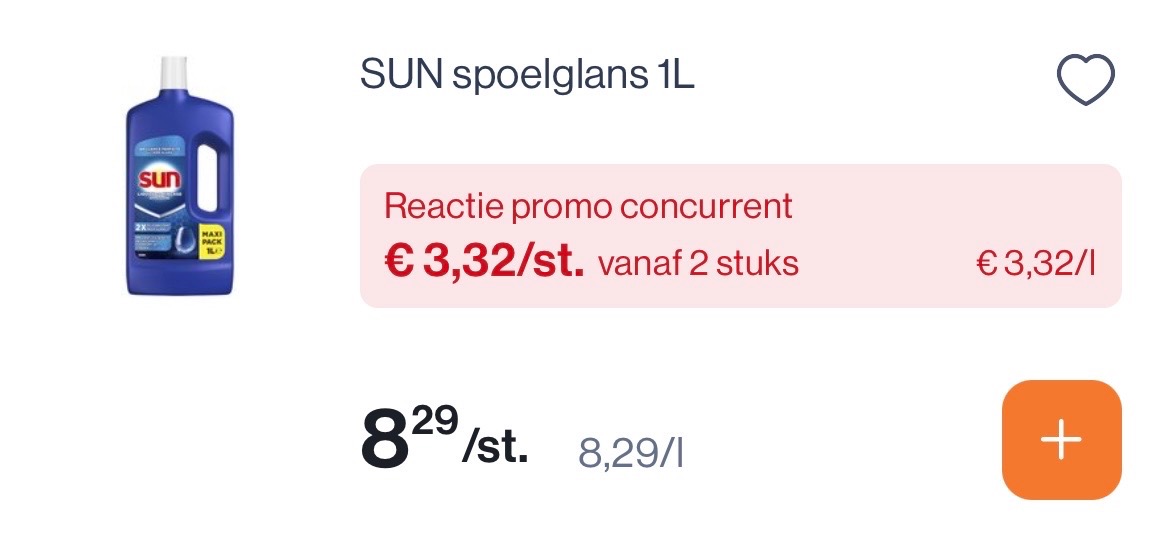 Sun spoelglans voor vaatwas 1L -60%