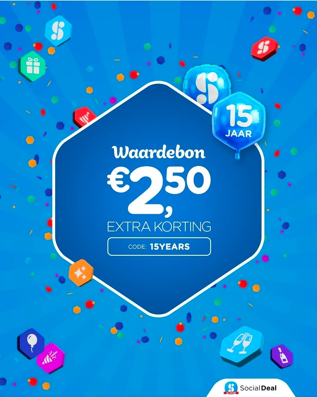 €2,50 éxtra Social Deal korting 🎉