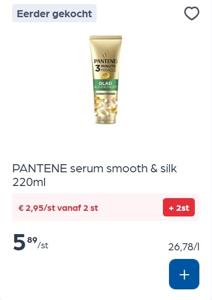 Pantene conditioner en serum -50%