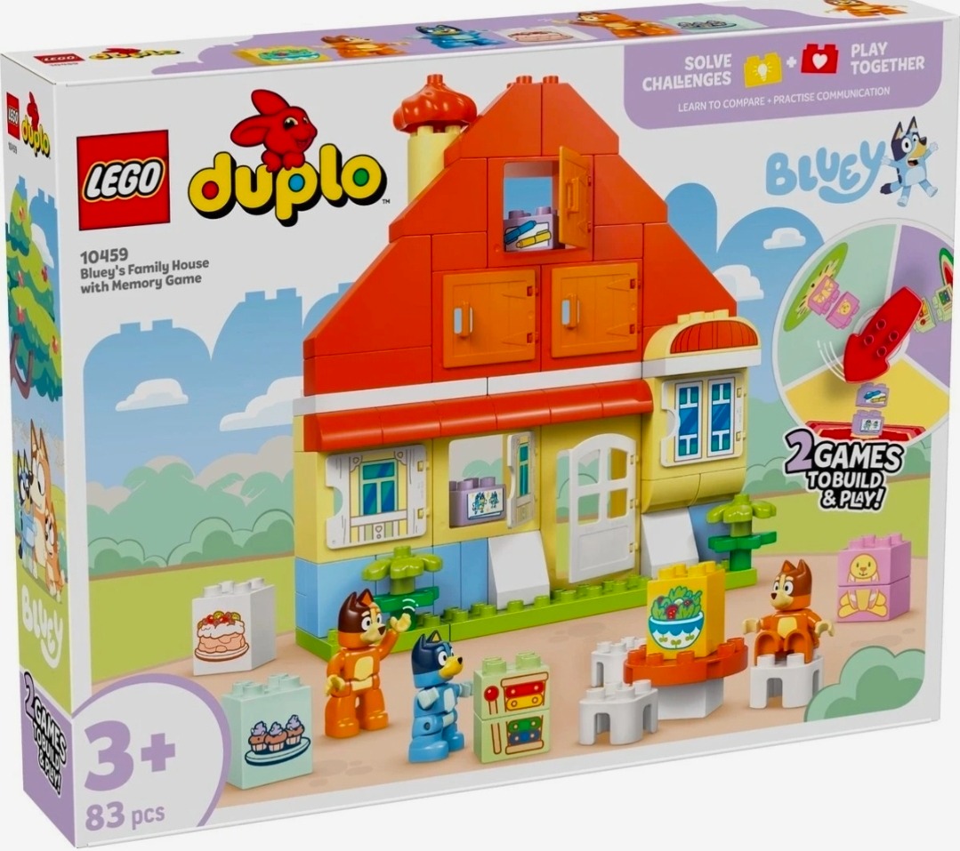 Lego Huis van Bluey en haar familie met geheugenspel