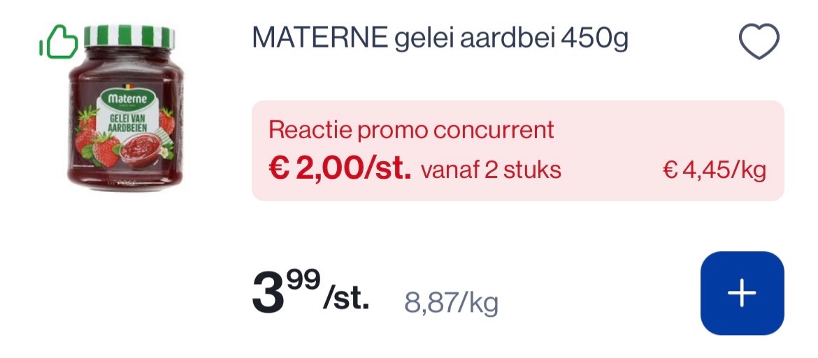 Materie confituur goedkoper bij okay